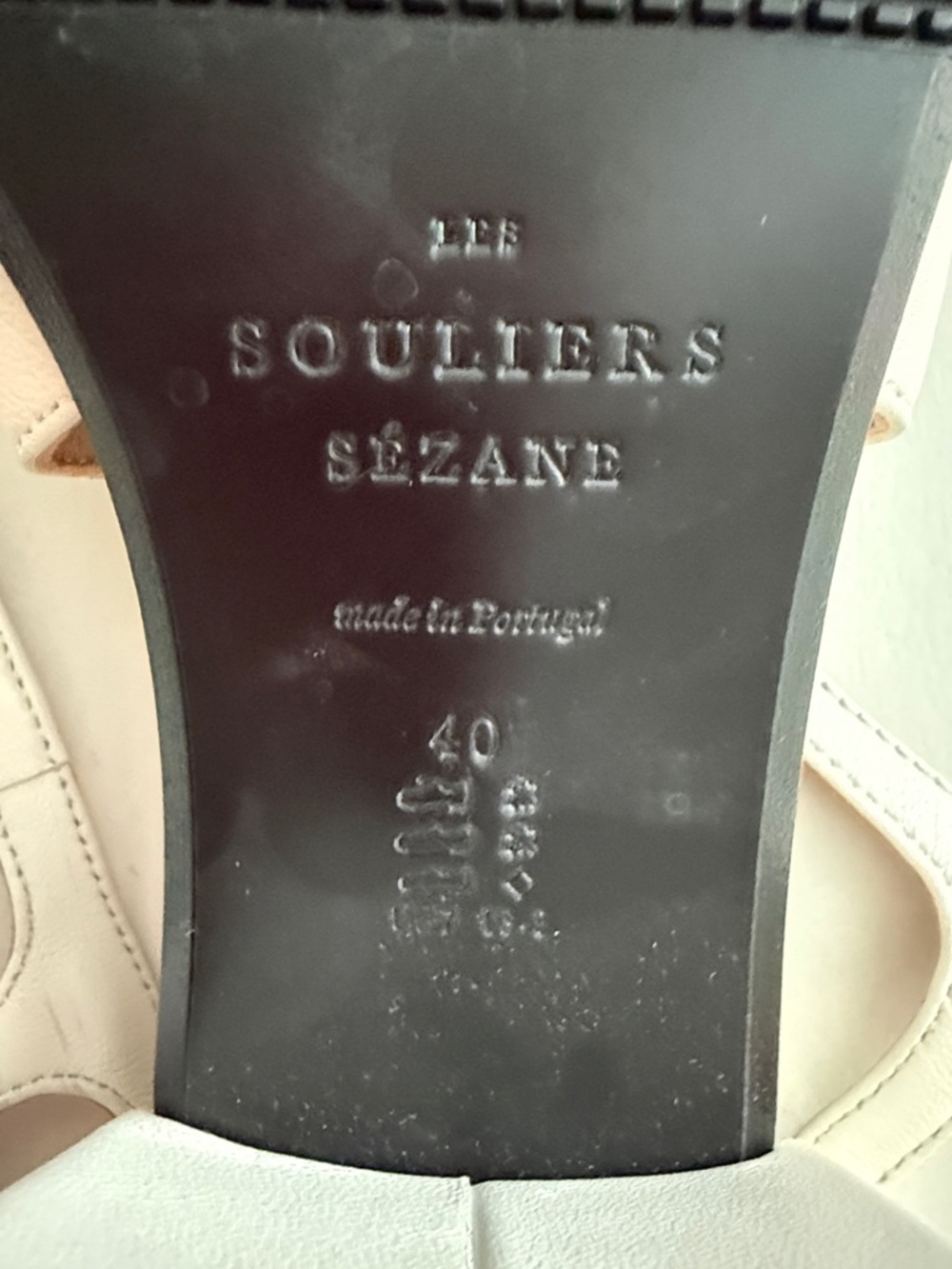 Sézane Paula Babies 2” - Ecru & Black Leather (9) - Picture 8 of 9